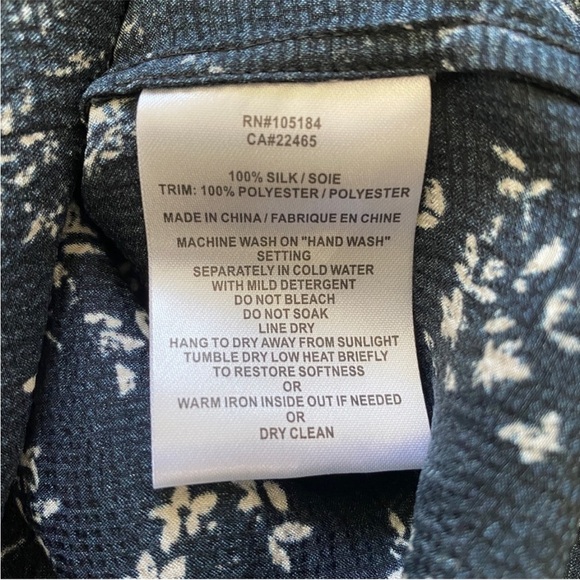 Go by Go Silk beautiful 100% silk Victorian floral blouse NEW - Picture 8 of 13